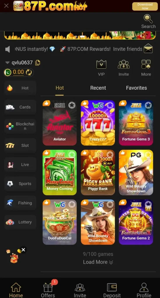 87 P Game
